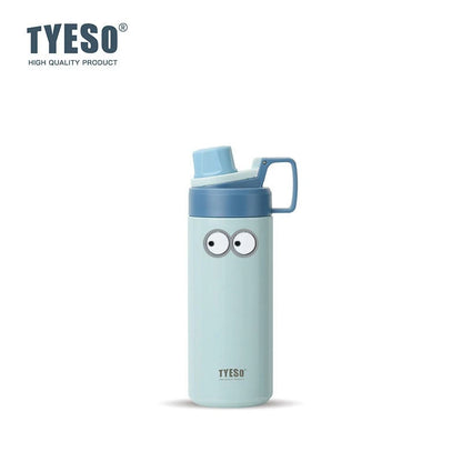 Tyeso 600ML Water Bottle With Eye Sticker Insulated Leak-Proof Fitness Flask Vacuum Flasks for Sport for Outdoor Workouts Travel