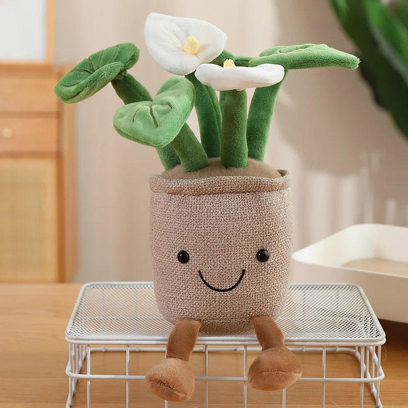 Green Plant Potted Plants Lily Flowers Strawberries Lotus Flowers Persimmons Morning Glory Ornament Soft Birthday Gifts Decor