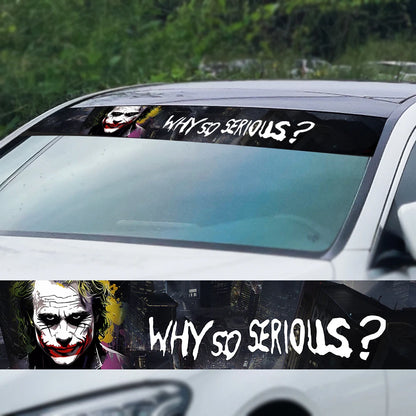 Why So Serious Car Sticker funny Joker Front Windshield Decal Vinyl Car Accessories Decor Car shade decoration DIY Stickers