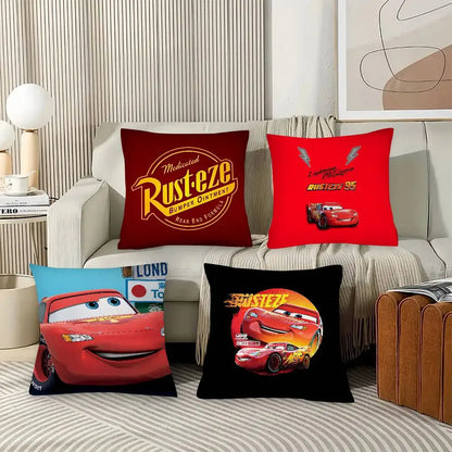Cartoon Car Lightning McQueen Pillow Case Fashion Square Pillowcase Bedroom Sofa Room Ins Decoration Leisure