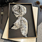 Luxury Brand 100% Natural Silk Scarf Women Design Small Square Shawl Hair Ribbon Headband Fashion Neckerchief Bandana