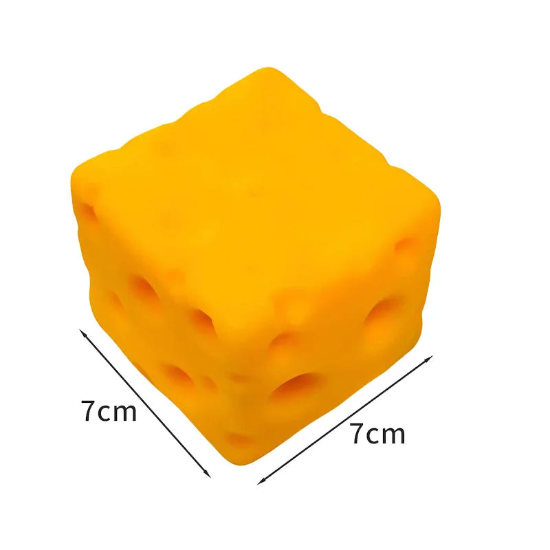 Kawaii Cheese Squishy Toy Stress Relief Fidget Toy, Soft Squeeze Cheese Block for Desk Decor, Anxiety Relief Sensory Toy for Adu