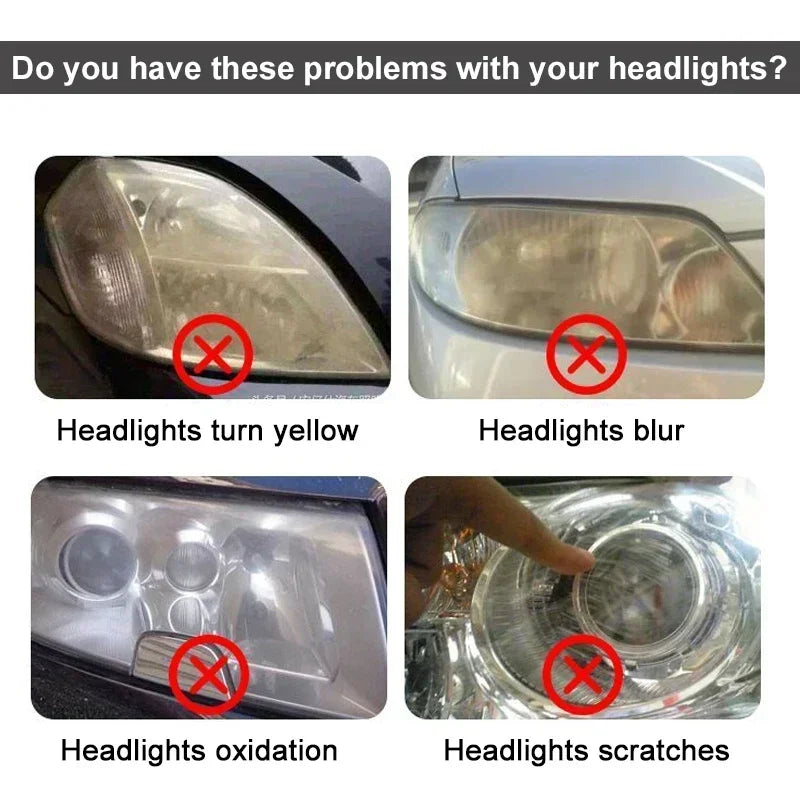 Scratch remover for repairing headlights, polishing agent for car headlights, polishing solution for repairing headlights
