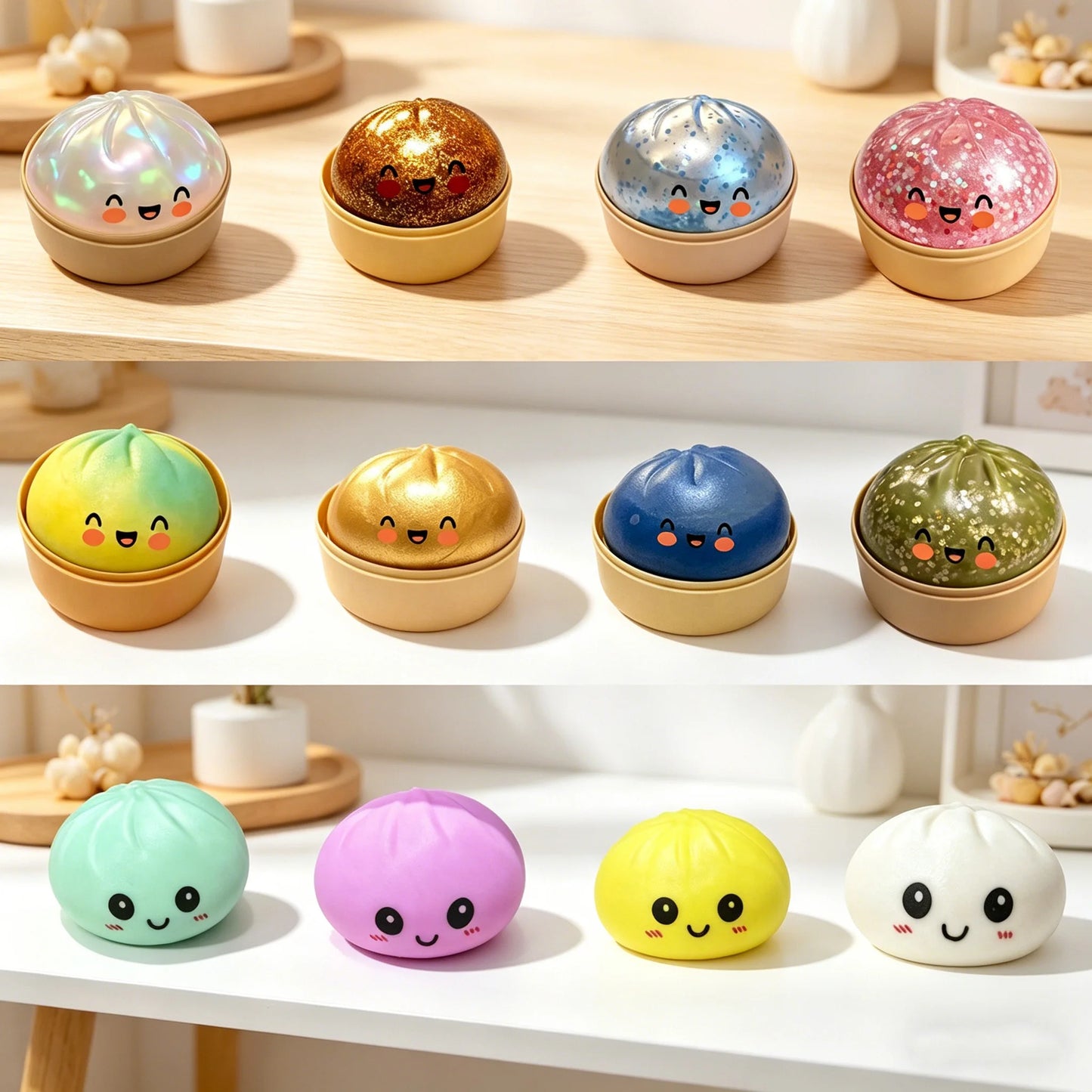 100+Pcs Sensory Squishy Blind Box Series, Random Cute Slow Rise Toy, Collectible Stress Ball Fidget Surprise Gift