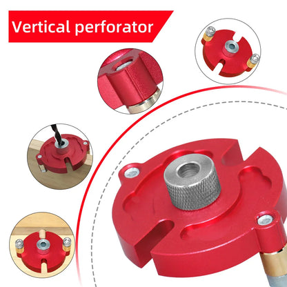 3-10mm Wood Dowel Jig Kit Fast-splicing Vertical Hole Jig Drill Guide Locator Aluminum Alloy Self-Centering Punching Hole Tools