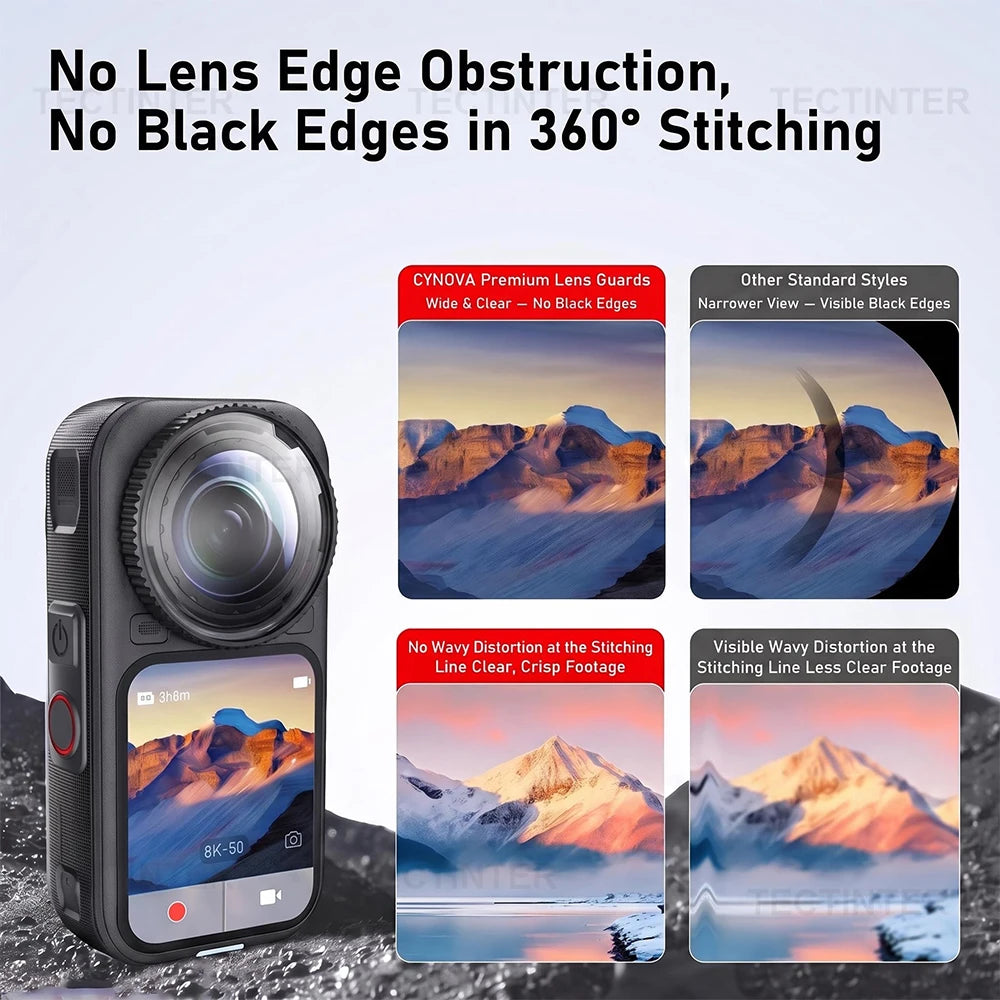 Screen Lens Protector for Insta360 X6 Tempered Glass Film Clear Anti-scratch Lens Guard Cover for Insta 360 X6 Camera Accessorie