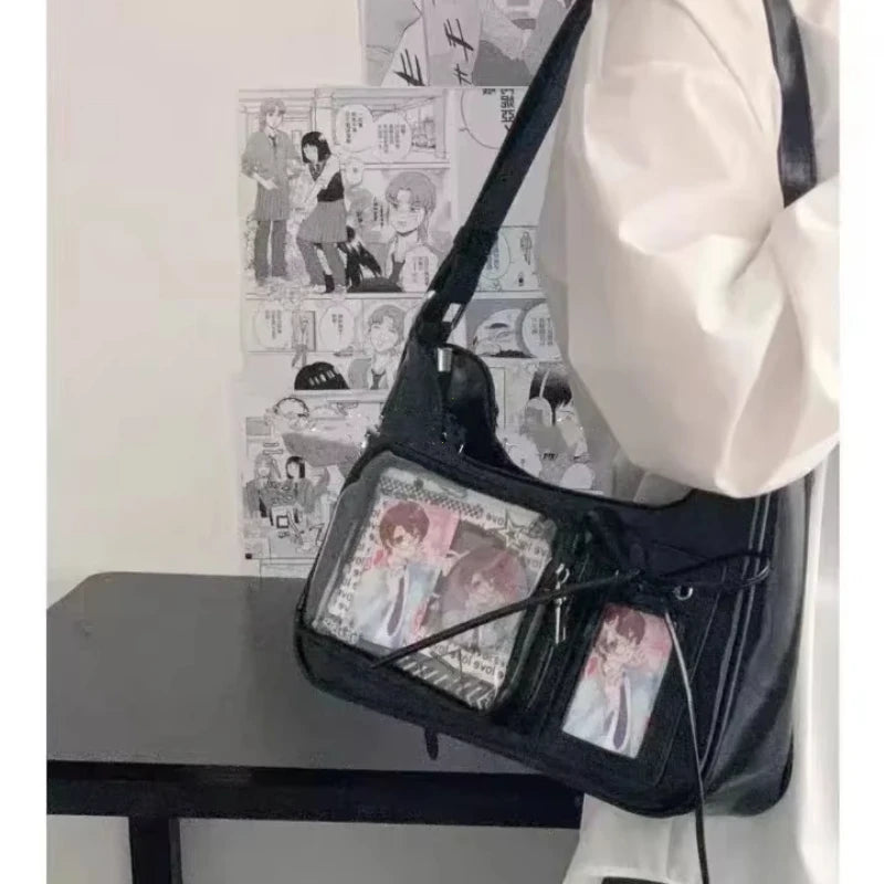 Koreańska Przezroczysta Torba Ita Bag JK Harajuku Duża Pojemność Torba Na Ramię Dla Kobiet Dziewcząt Torebka Y2k Kawaii Bolso Mujer