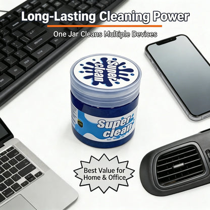 Eco-Friendly Reusable Blue Cleaning Gel, Multi-Purpose Dust Cleaner Gel for Keyboard, Car Vents & Small Gaps