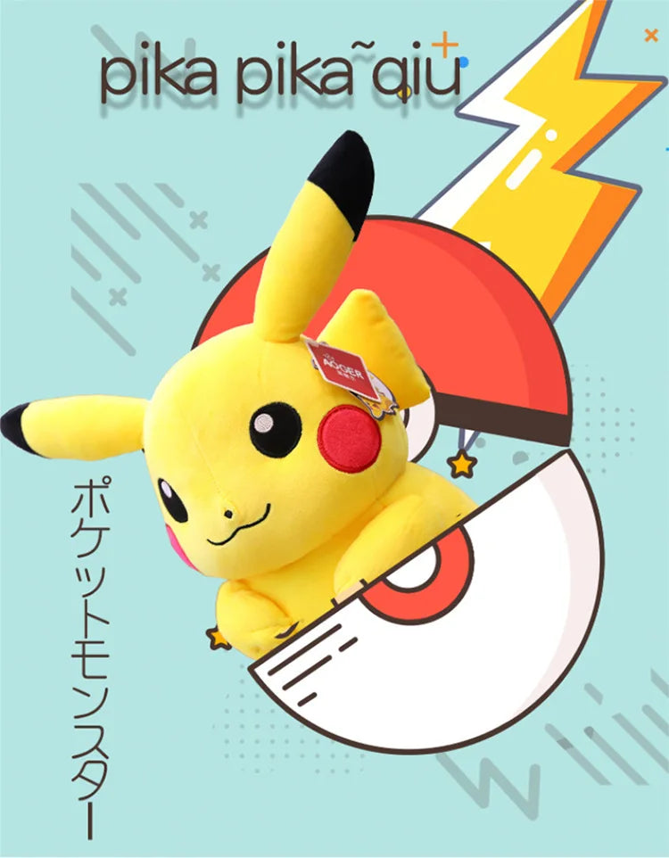 Pokemon Pikachu Plush Toy Cartoon & Cute Anime Children's Toy Stuffed Doll Valentine's Day Gift Home Decoration