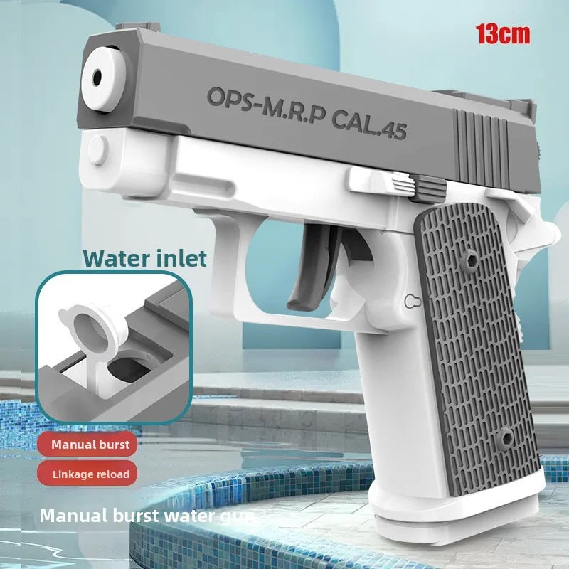 @Electric Water Gun Rechargeable Automatic & Manual Spray Gun Capacity Range Up to 32 FT Range for Adults & Kids
