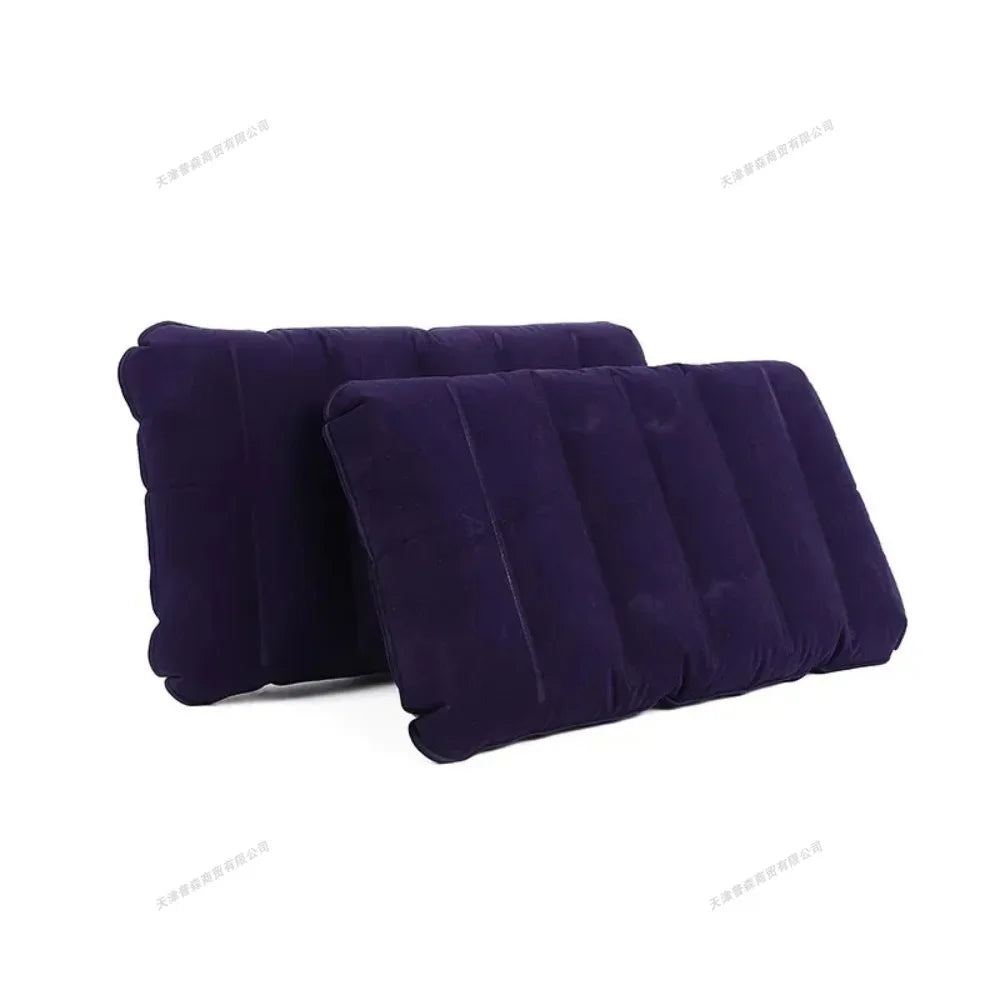 47x30cm Portable Inflatable Cushion Beach Office Household Outdoor Soft Pillows Double-sided Back Relaxing Tool Plane Head Rest