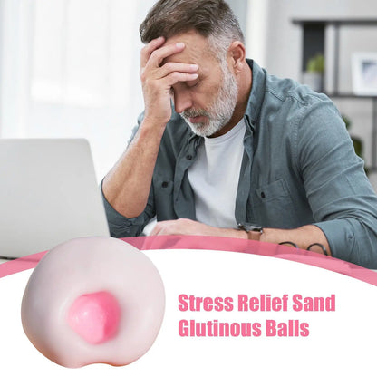 Stress Relief Sand Glutinous Balls-6PCS Squeeze Ball Toy Adults Portable Shapeable Sensory Fidget funToys for Anxiety Focus