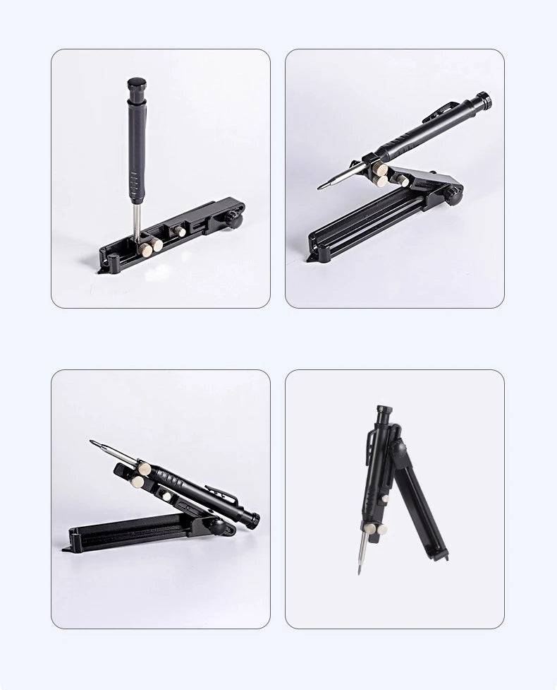 Multi-function Scribing Ruler Contour Gauge Scribe Compass Carpentry Graffiti Line Measuring Hand Tools Woodworking Construction