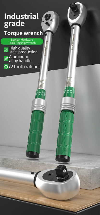 2.5-30N.m 10-120N.m 50-350N.m Torque Wrench 1/4 3/8 1/2 inch square head torque key ±3% High Accuracy Torque Wrench Professional