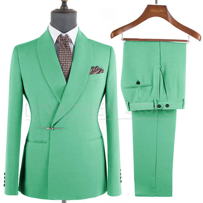 Elegant 2-Piece Men's Suit Slim Fit  Blazer And Pants Set for Wedding Groom Tuxedo Business Party