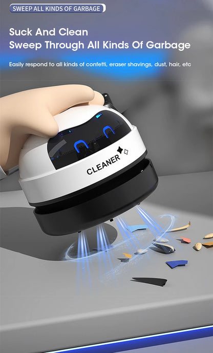 Mini Desk Dust Vacuum Cleaner Portable Vacuum Cleaner DetachableNozzle Wireless Table Dust Removal Cleaning Brush Cleaning Tools