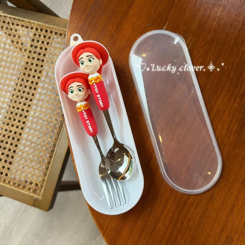 Toy Story 5 Spoon Fork Cutlery Set Woody Buzz Lightyear Jessie Forky Alien Cartoon Character Birthday Christmas Gift For Fans