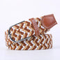 Unisex Elastic Fabric Woven Casual Women Belt Pin Buckle Expandable Braided Stretch Canvas Stylish Leisure Belts for Men