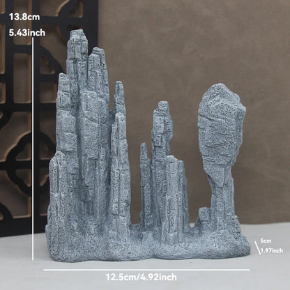 Sandstone Stone Miniature Mountain Fairy Garden Bonsai Rockery Lanscaping Ornaments Aquarium Decoration Accessories Home Decor