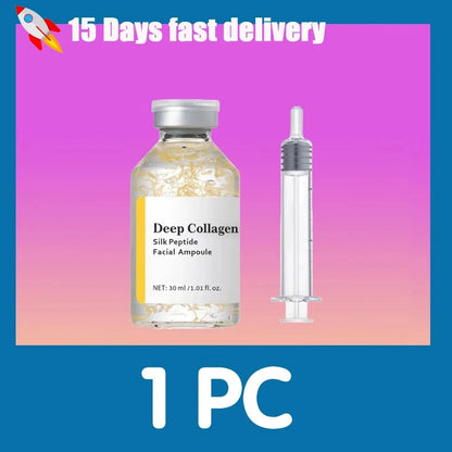 Collagen Peptide Anti-Aging Ampoule | Silk Protein Serum For Skin Tightening & Elasticity Boost