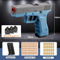 G17 Shell Throwing EVA Safety Soft Bullet Toy Gun with Blowback for Outdoor Continuous Firing Shooting Game Christmas Gift