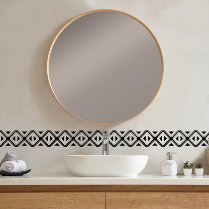 10x200cm Baseboard Sticker Moroccan Mosaic Tile Style Wall Border Sticker DIY Kitchen Bathroom Decoration Waistline Wall Sticker