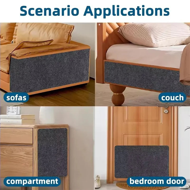 DIYSelf-Adhesive Cat Scratching Mat Trimmable Cat Carpet Cat Scratching Carpet Corner Wall Cat  Scratch Sofa Furniture Protector
