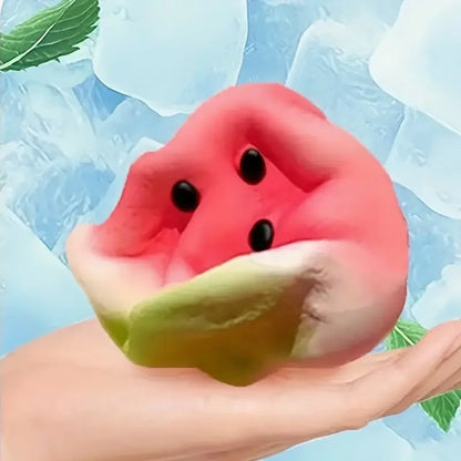 Cute Watermelon Squishy Fidget Toy Slow Rebound Decompression Toy Anti-Stress Slow Rising Fruit Soft Stress Relief Squeeze Toy