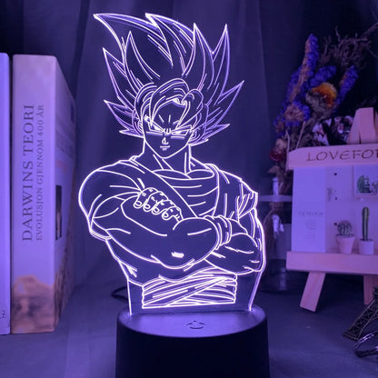 Dragon Ball Z Anime Figures Goku Vegeta Gohan Broly 3D Lamp PVC Action Figures Toys for Children Trunks Buu Super Saiyan Gifts