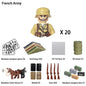 WWII Infantry Military Soldier War National Army Mini Gun armament Models Building Blocks Building Blocks Toys for Kids