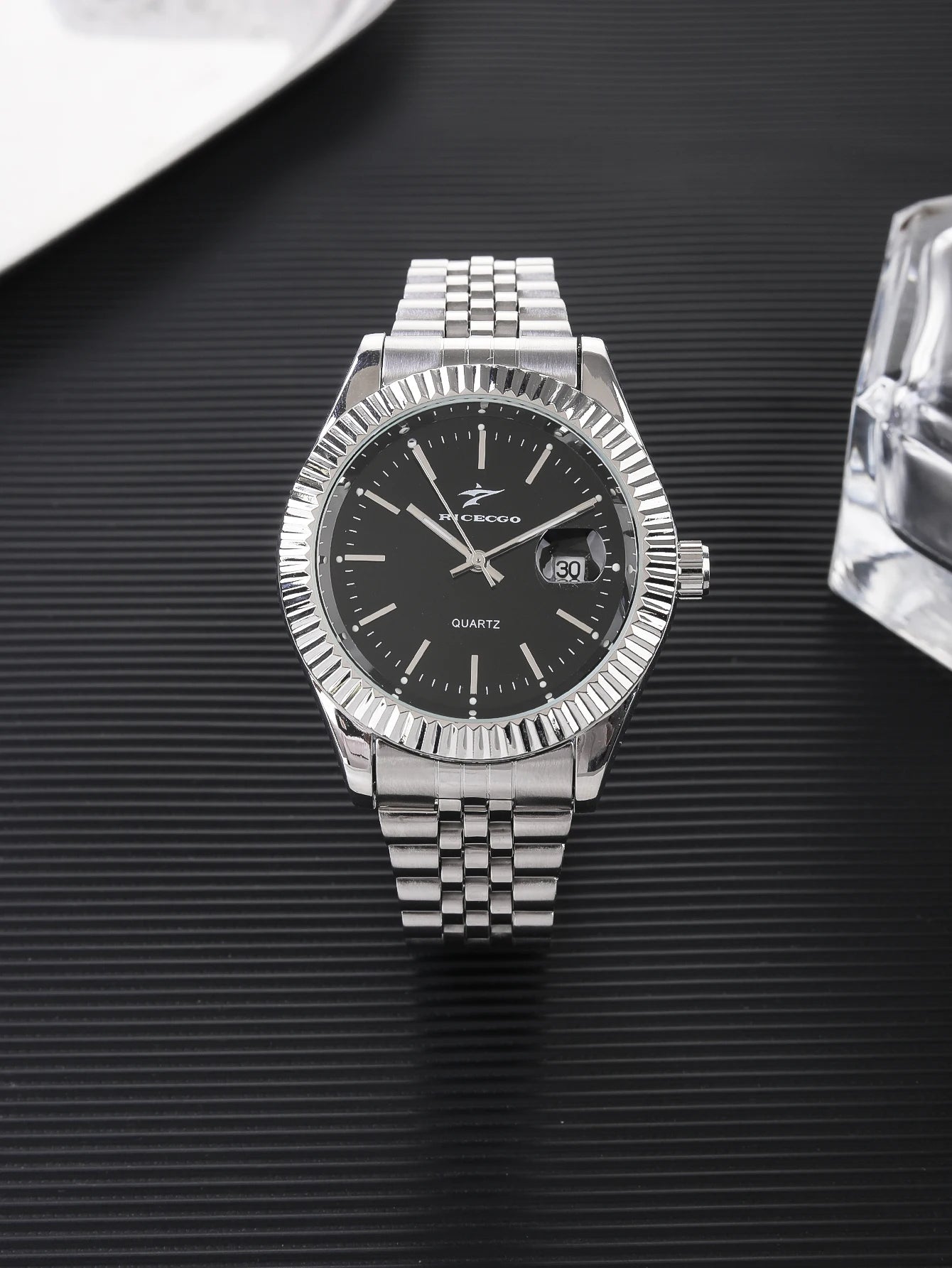 Casual Men's Watches Date High-End Fashion Business Quartz High Quality Watch Male Stainless Steel Exquisite Wristwatches