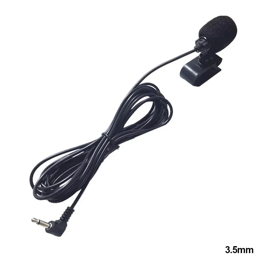 Car Audio Microphone Radio 3.5MM Microphone Plug Wired Mic 3m Cable for Bluetooth-compatible Pioneer Stereo Receiver PC Auto DVD