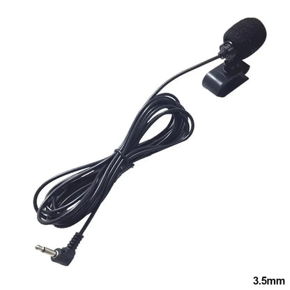 Car Audio Microphone Radio 3.5MM Microphone Plug Wired Mic 3m Cable for Bluetooth-compatible Pioneer Stereo Receiver PC Auto DVD