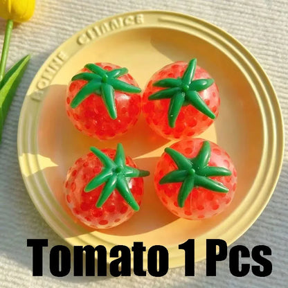Fruit Shaped Squeeze Ball Toy Water Bead Fidget Sensory Stress Relief Gadget for Adults Dough Ball Fidget Toys Anxiety Relief