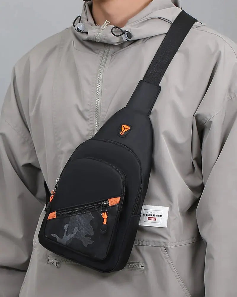 Rilibegan Nylon Men's Chest Bag 2023 New Portable Casual Shoulder Bag Trendy and Unique Design Crossbody Bag