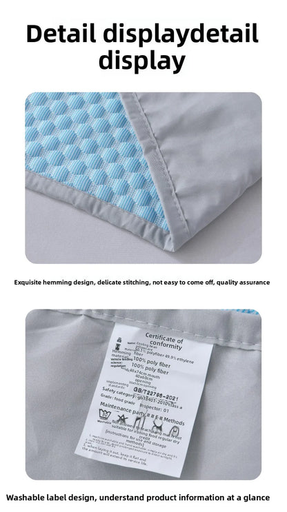 1pc-Summer Cool Bean Pillowcase - Breathable Air Conditioning Pillow Cover for Hot Sleepers No Insert Included 48 x 74cm