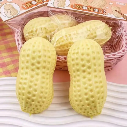 Peanut Stress Ball Squeeze Ball Squishy Toy Buttery-Soft Feel Fidget Toy ASMR Sensory Anti Stress Relief Toy for Adults