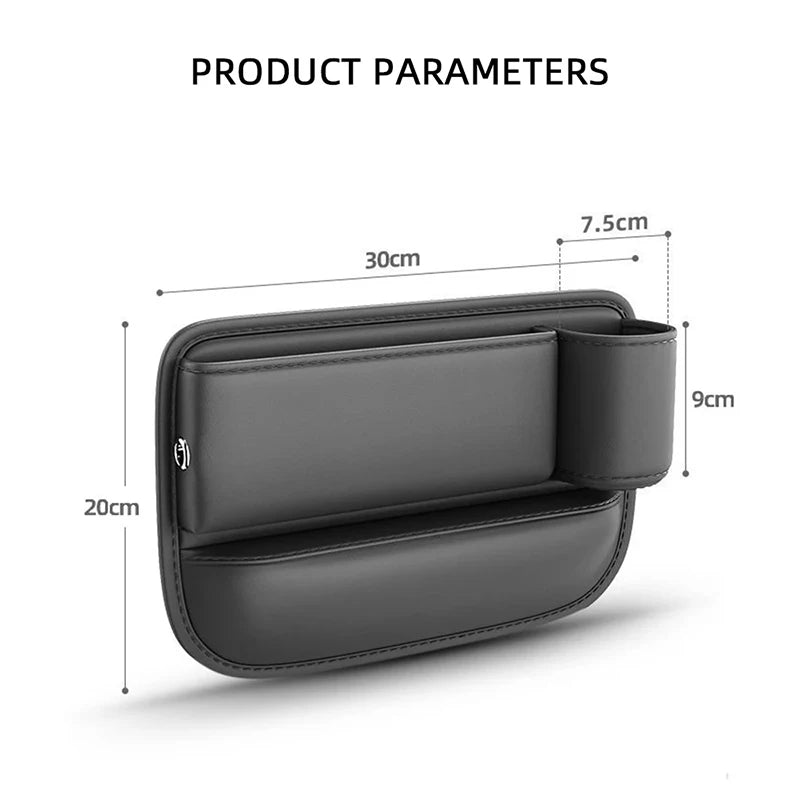 Leather Car Seat Sewn Gap Crevice Slot Storage Box Cup Holder For BMW E46 F30 E60 E90 F10 X5 E70 E39 E36 E87 X7 E92 E91 E28 X3 X