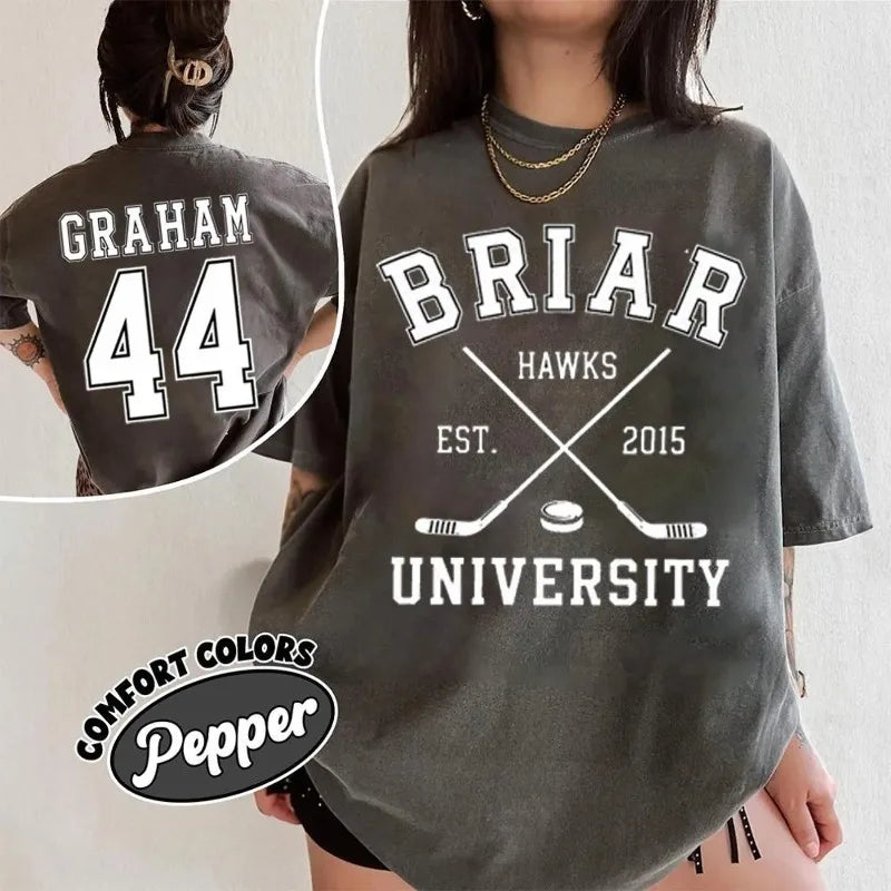 Briar University Graham 44 Unisex T-shirt & Tank Top, College Hockey Romance Shirt