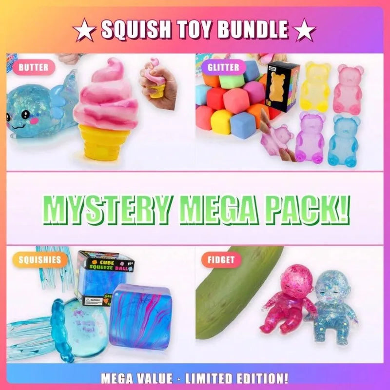 Holiday Squishy Blind Box Mystery Surprise Squeeze Toy Cute Fidget Toy Stress Relief Toy 1PC Random Gift Set