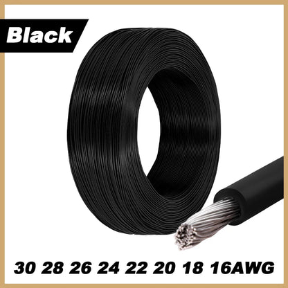 12Colors 1007 Stranded Electric Wire 5/10M 30/28/26/24/22/20/18/16AWG PVC Insulated Tinned Plating Copper Cable for DIY LED Line