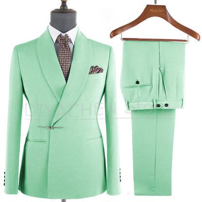 Elegant 2-Piece Men's Suit Slim Fit  Blazer And Pants Set for Wedding Groom Tuxedo Business Party