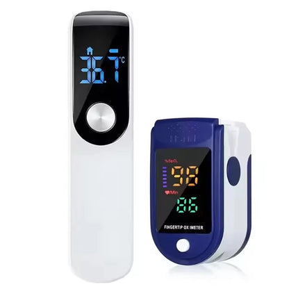 Household Medical Digital Ear Thermometer Baby Adult Fever Thermometer, Finger Pulse Oximeter Portable Health Monitoring Device