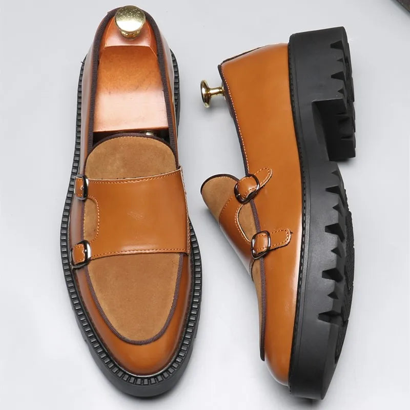 DIMANYU Men's Loafers Pointed Toe 2026 New Autumn British Style Slip-On Casual Thick-Soled Large Size Moccasins