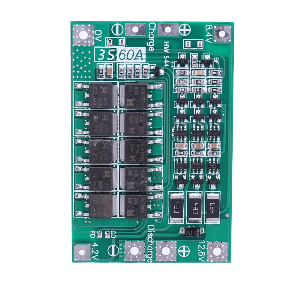 BMS 3S/4S 5A 10A 20A 25A 40A 60A Płytka zabezpieczająca ładowarkę do akumulatorów litowo-jonowych 18650 do wiertarki 12 V z funkcją wzmocnienia/balansu