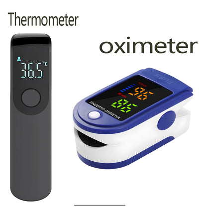 Household Medical Digital Ear Thermometer Baby Adult Fever Thermometer, Finger Pulse Oximeter Portable Health Monitoring Device