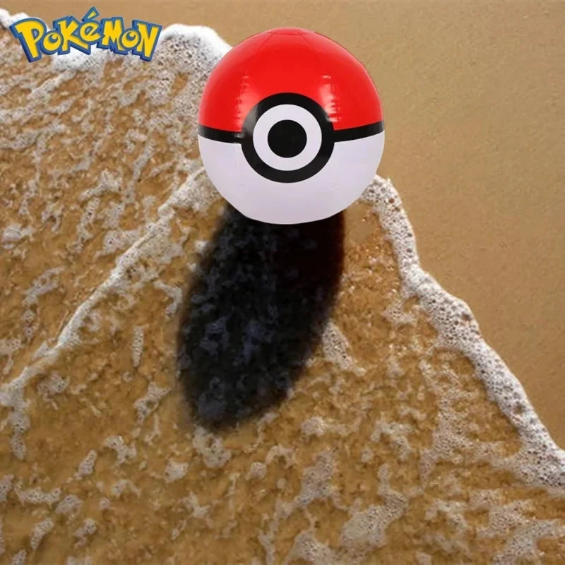 Pokemon Cartoon Beach Ball Inflatable Poke Ball Water Toy Parent-child Volleyball Children's Elastic Sports Birthday Gift