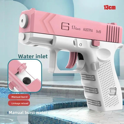 @Electric Water Gun Rechargeable Automatic & Manual Spray Gun Capacity Range Up to 32 FT Range for Adults & Kids