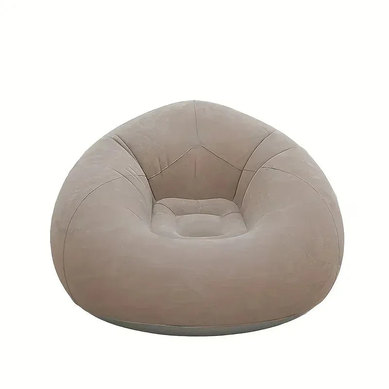 Inflatable Outdoor Lounge Chair Durable Polypropylene Air Pump Foldable Quick-Inflate Comfortable Seat for Patios Beaches Travel