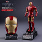 【Avengers】Iron Man MK85+Captain America+Spider-Man Figure Set, Helmet Mask, Marvel Hero Collection Model Toy Gift